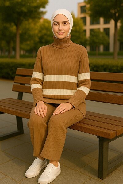 MAY MARA 2-piece fisherman collar knitwear set