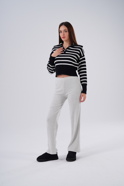 HOFY 1593 Yumoş Knitwear Ribbed Knit Trousers