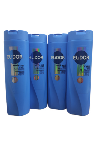 Elidor 2-in-1 Shampoo and Conditioner Effective Against Dandruff 400 ml (New) X 4 Pieces