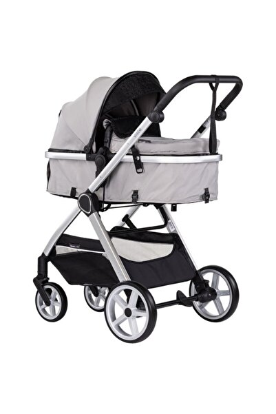 Chipolino Vista 2 in 1 grey – stroller 0+ with convertible, reversible seat and suspension wheels