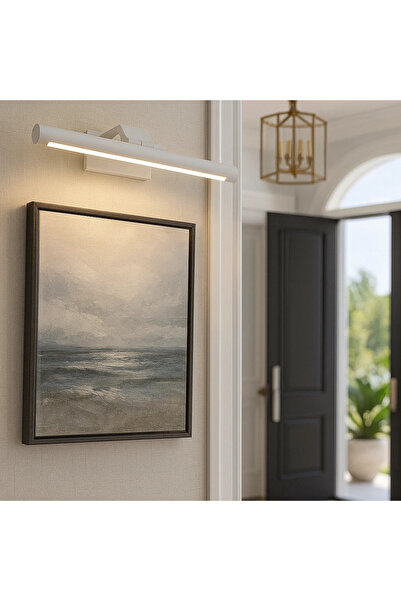 HAMER ابليك جداري مودرن يعمل بالبطارية أبيض – 3 ألوان إنارة