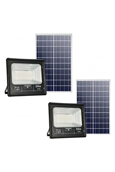 Jortan Pachet 2 x Reflector solar 50W, IP66, Indicator baterie, Telecomandă, 6500K + Surpriză G