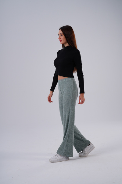 HOFY 1593 Yumoş Knitwear Ribbed Knit Trousers