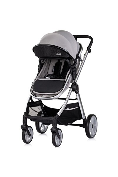 Chipolino Vista 2 in 1 grey – stroller 0+ with convertible, reversible seat and suspension wheels