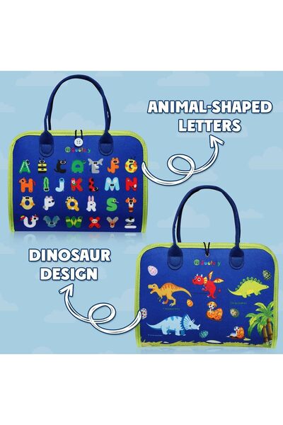 Generic Busy Montessori Board 25-in-1 Sensory Activity Board for Ages 1-4 (Blue)