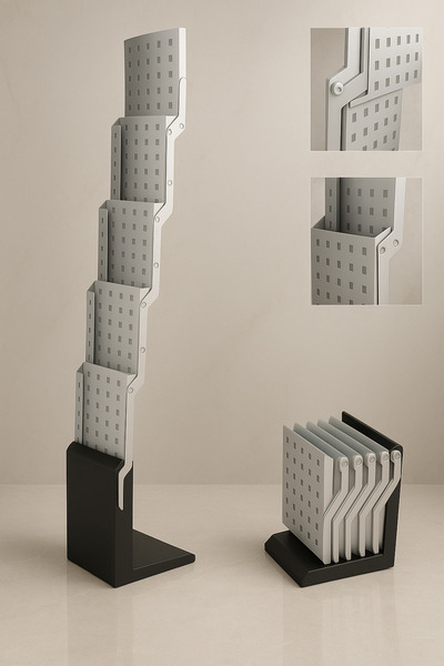 Grand City Media Foldable aluminum brochure stand
