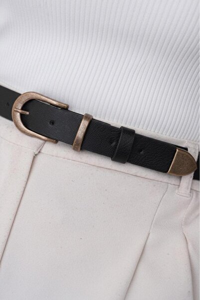 Mynoa Takım Antique Buckle Women's Belt, Jacket Belt, Trouser Belt,