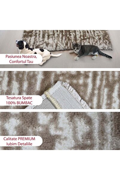 Brava Casa Stria di Terra Carpet, Living Room/Bedroom, Large and Cream, Underfloor Heating, Short Pile 1