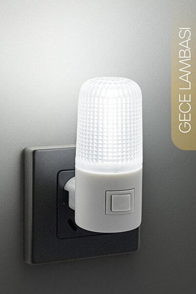 Telvesse Gece Lambası Silindir Tip ON/OFF Tuşlu Koridor Hol Işığı Uyuma Işığı...