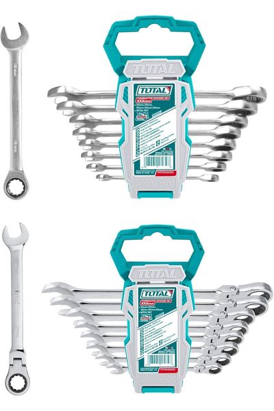 TOTAL 16 pcs Ratchet Spanner Set THT103RK166