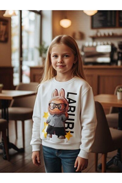 Zekids Φούτερ για κορίτσια από βαμβάκι με τύπωμα χαρακτήρων με τύπωμα σχεδίων