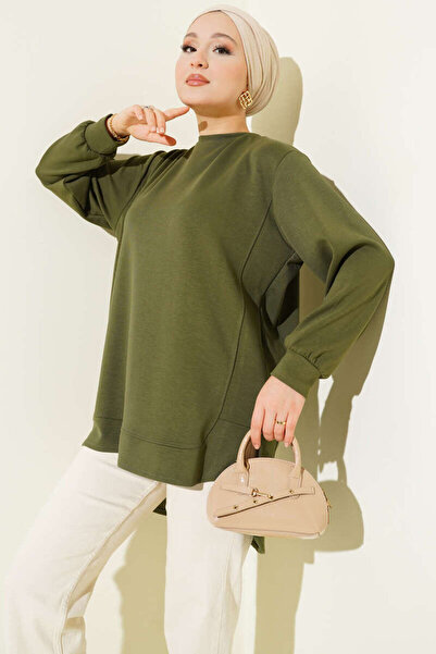 Smy moda Τουνίκ διπλής όψης οβάλ κοπής oversized