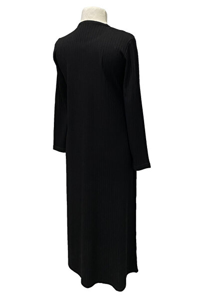 Giyinen Mağazaları Efsun Round Neck Pearl Embroidered Me Transitional I Corded Fabric Lbise