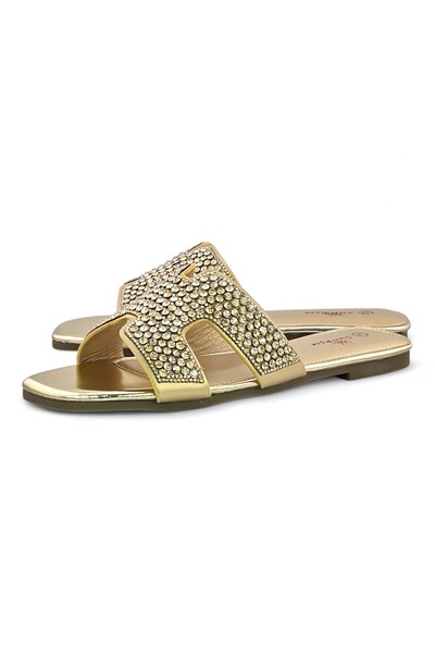 Sunrise Crystal Embellished Flat Sandal