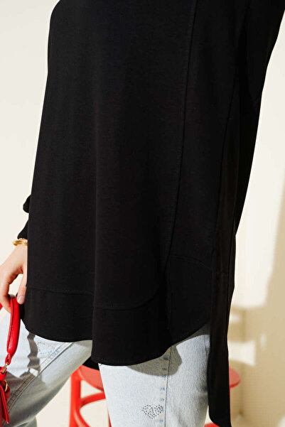 Smy moda Double Face Oval Cut Oversized Tunic