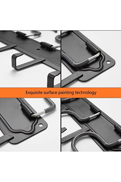 Generic YueTong All-Metal Garden Tool Organizer, Adjustable Garage Wall Mount Holder with Hooks (3-Pack)