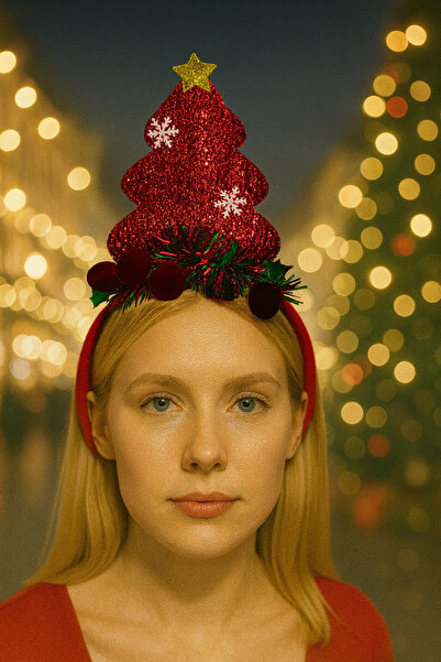 PaminBags Aksesuar Πρωτοχρονιάτικο Κόκκινο Χριστουγεννιάτικο Δέντρο Στέμμα