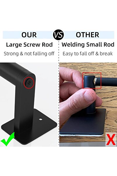 Generic Bathroom Towel Bar, 24 Inch Wall-Mounted Heavy Duty Matte Black