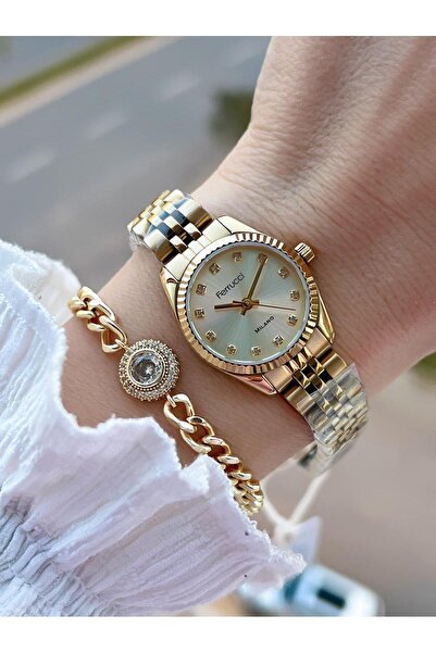 Ferrucci Small Vintage Case Steel Band 2 Years Warranty 3 Atm Women Wristwatc...