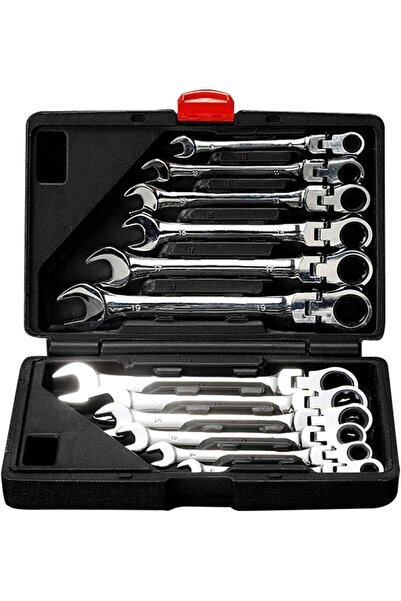 Generic FLZOSPER 12pc Flex-Head Ratcheting Wrench Set (8-19mm)