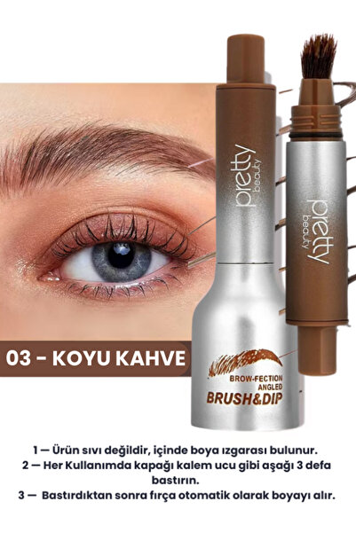 Güzellik Deposu Fırçalı Kaş Boyası Brush Dip – Özel Uç ile Kolay ve Kontrollü...