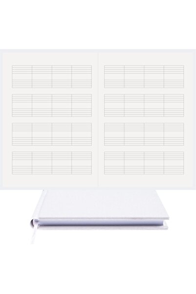 BİDEFTER Piano Note Notebook (Keyless K-Ç) 100% Handmade, Hand Sewing, 2026 Collection, Viscose Fabric – A/5