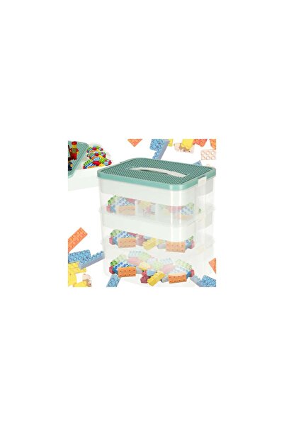 Three top online Organizer box / Toy box with lid - 3-tier compartments (21 L)