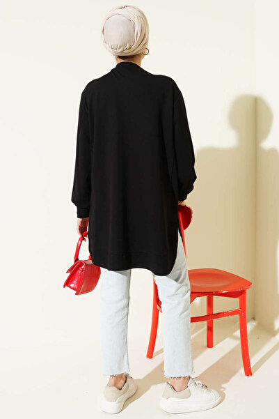 Smy moda Double Face Oval Cut Oversized Tunic