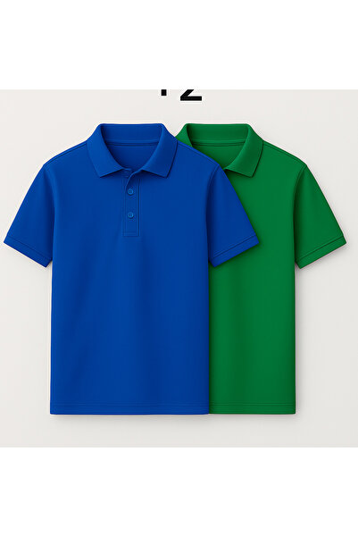 Nu Set of 2 Unisex POLO T-Shirts 100% Cotton