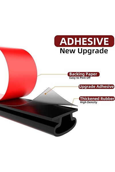 Generic Weather Stripping Door Seal Self-Adhesive D-Shape Foam Tape for Door & Window (33ft, Black)