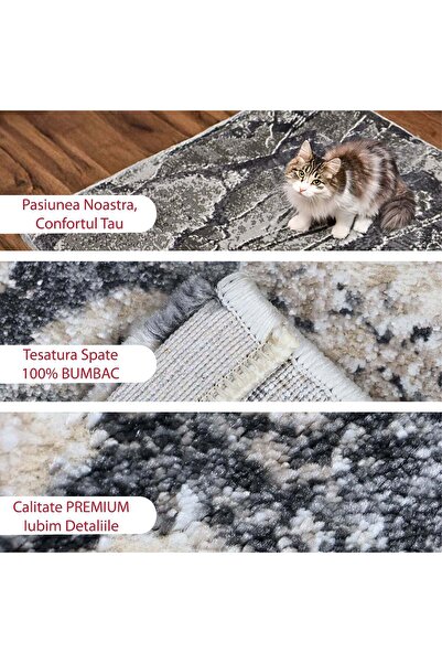 Brava Casa Obsidian Mist Carpet, Living Room/Bedroom, Blue, Grey, Underfloor Heating, Short Pile 1