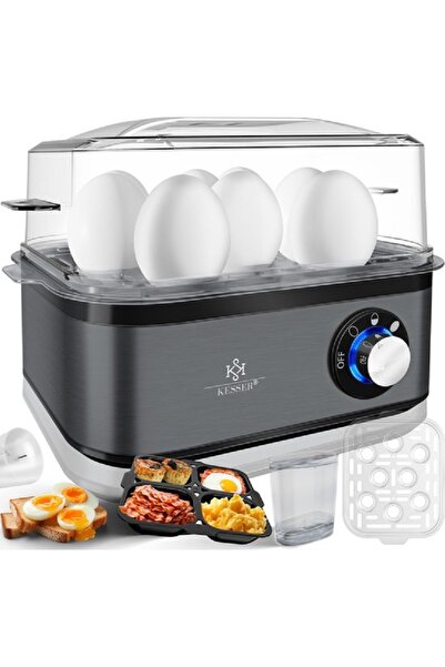 KESSER Electric egg boiler, 8 eggs 500 W, with timer Black/Anthracite