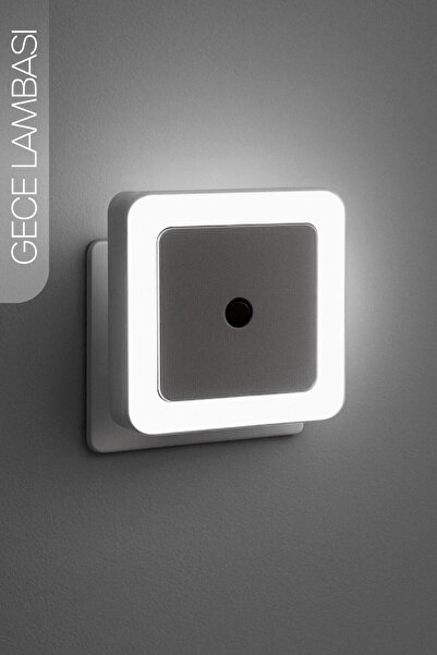 Telvesse Kare Otomatik Gece Lambası Işığa Duyarlı Karanlık LDR Sensörlü Koridor Beyaz GC02