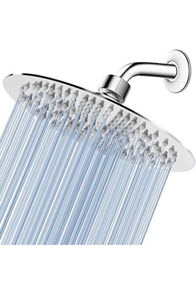 ELECDON رأس دش مطري دائري مقاس 8 بوصات - مصنوع من الفولاذ المقاوم للصدأ فائق ...