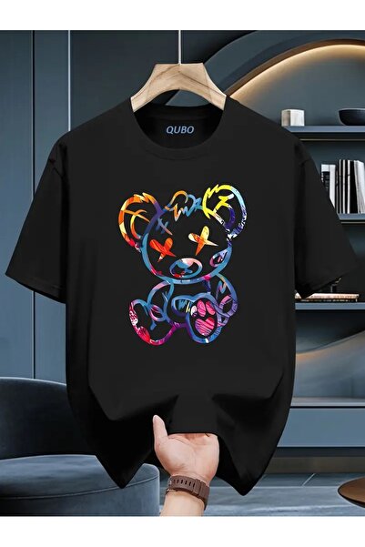 qubo sportswear & company Tricou cu mânecă scurtă, unisex, oversize, din bumb...