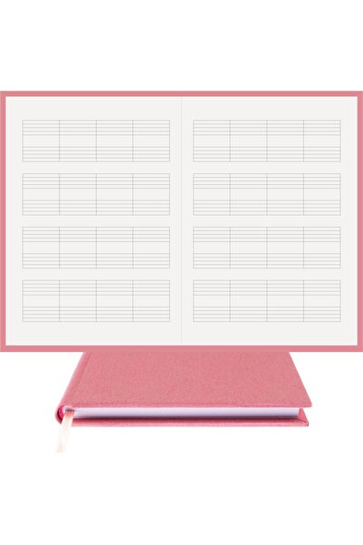 BİDEFTER Piano Note Notebook (Keyless K-Ç) 100% Handmade, Hand Sewing, 2026 Collection, Viscose Fabric – A/5