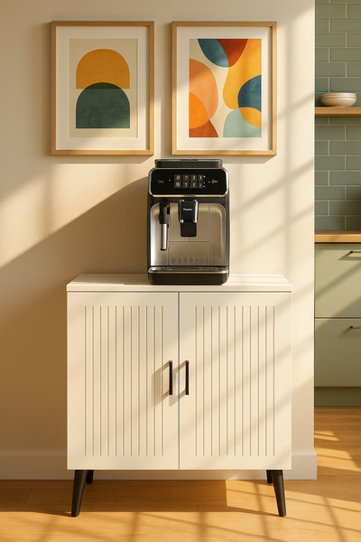 bangu Kahve Köşesi Dolabı ( 100 cm ) Çok Amaçlı Dolap ( Derinlik 47 cm ) Rafl...