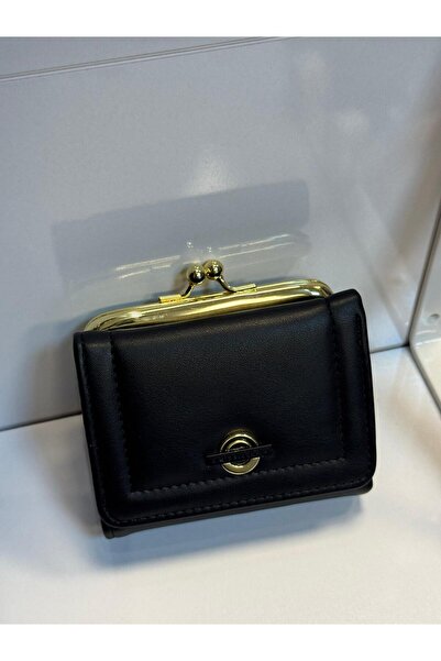 balbagss Women's Leather Scholarship Clip Wallet with Compartment Design