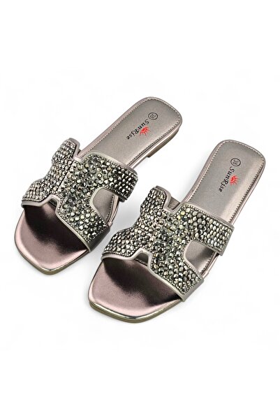 Sunrise Crystal Embellished Flat Sandal