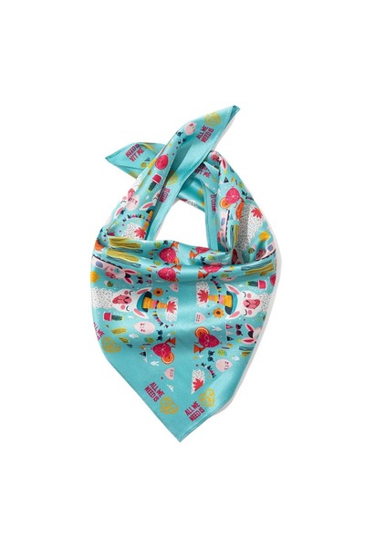 All We Need Is Pets Bandană albastră cu lamă de petrecere pentru pisici, câini și iubitori de animale de companie