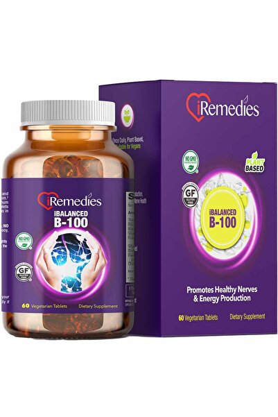 iremedies iBalanced B-100 Plant Based B Complex Vegetarian Tablets, Gluten free, Pack of 60