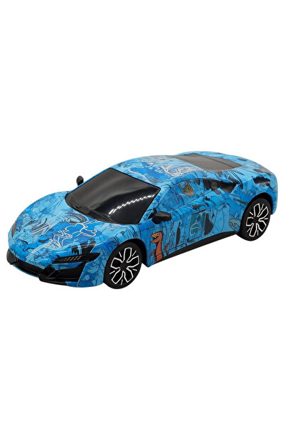 OEM Blue sports car with dinosaurs, music and lights for children 3+