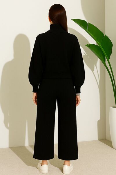 MAY MARA 2-piece fisherman collar knitwear set