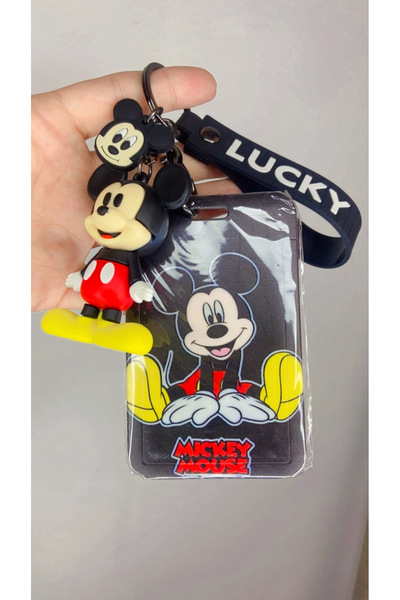 synshop Mickey Mouse Miki Fare Silikon Anahtarlık Kartlık Çanta Charm Süs İşY...