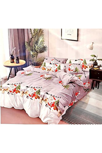 Casa Pucioasa Bedding set, 230x250cm, 6 pieces, Christmas, White, Grey, Santa Claus