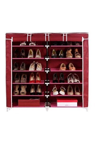 PORKY Shop Mobile Shoe Cabinet 12 Tiers, Metal + ABS, Capacity 12 Pairs, 27x111x107.5cm