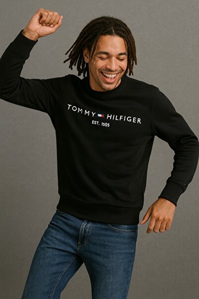 Tommy BİSİKLET YAKA SİYAH SWEATSHİRT