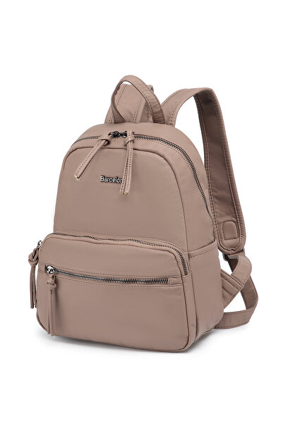 Hüvendo Barcelona Medium Size Multi-Pocket Soft Design Sports and Casual Women's Backpack Light Mink