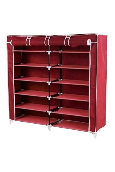 PORKY Shop Mobile Shoe Cabinet 12 Tiers, Metal + ABS, Capacity 12 Pairs, 27x111x107.5cm