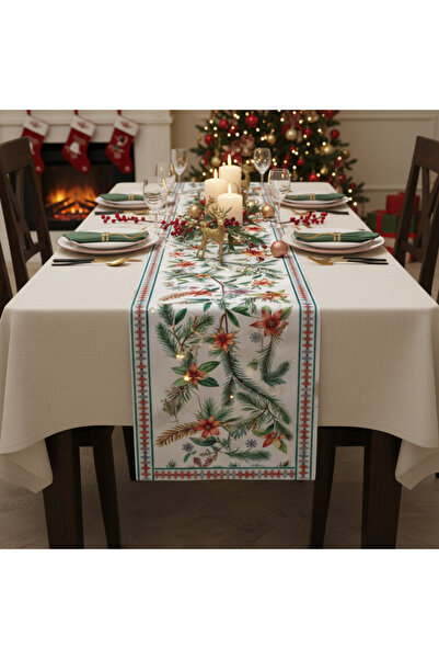 tarzınısec Coperta Runner cu tematică de Anul Nou cu imprimeu digital Crăciun...